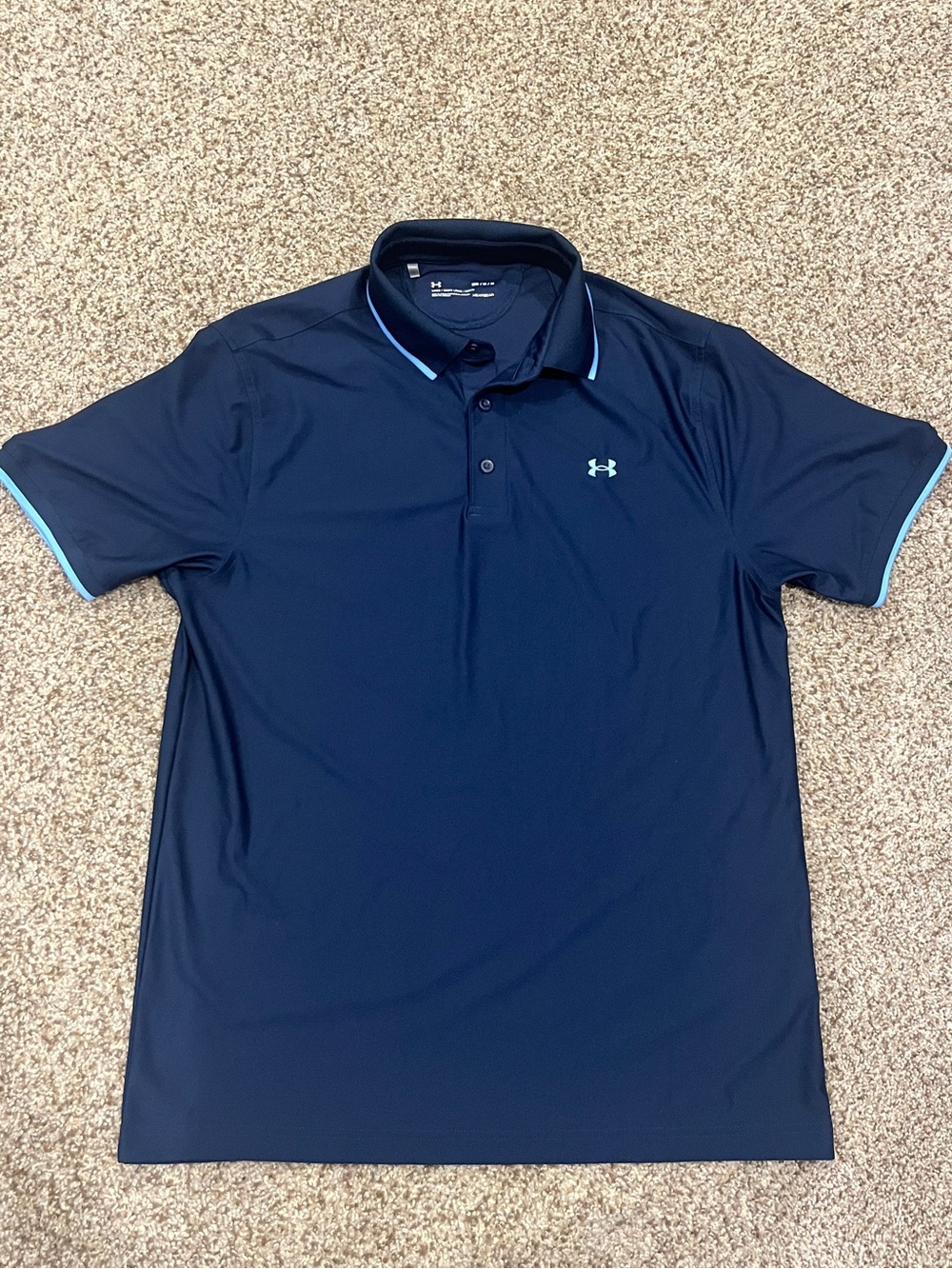 Under Armour Playoff Pique Polo Shirt - College Navy, Men’s Medium